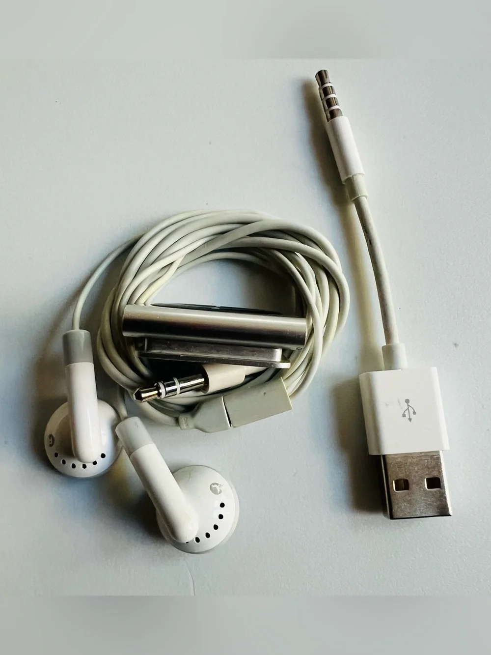 Apple Silver iPod Shuffle 4th Generation 2GB Earbuds And USB Cord Tested Working